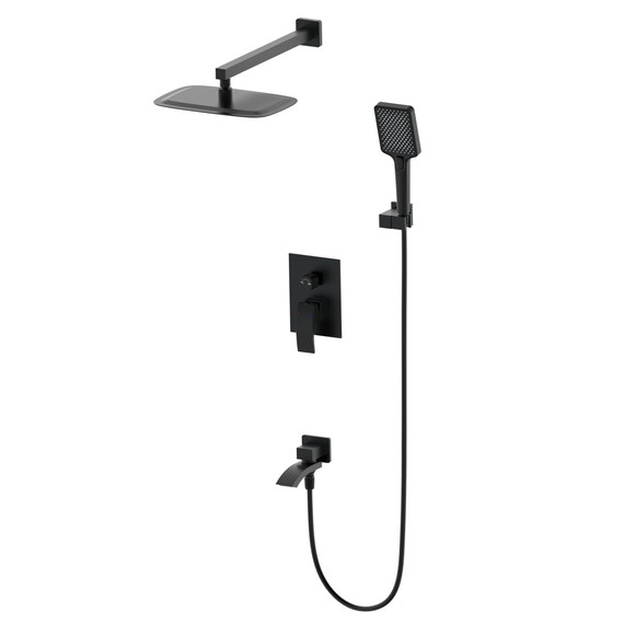 Душевая система для ванны Wonzon & Woghand Fit WW-88939009A-MB, чёрный матовый фото 