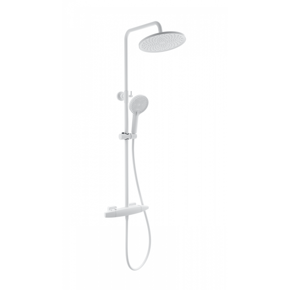 Душевая стойка с термостатом Wonzon & Woghand Neo WW-B3035-A1-MW, белый матовый фото 