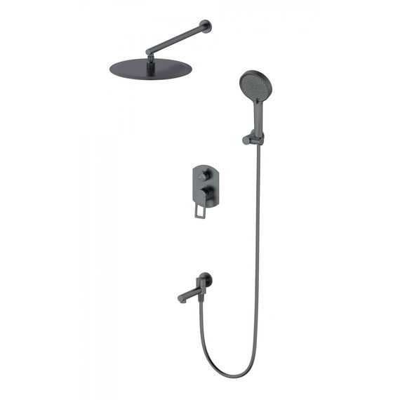 Душевая система для ванны Wonzon & Woghand Frame WW-88939010-BGM, тёмный графит брашированный фото 