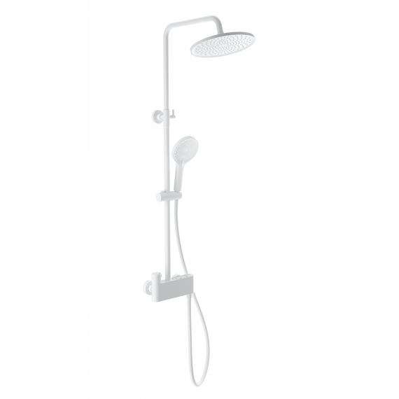 Душевая стойка с термостатом Wonzon & Woghand Muse WW-B3110-MW, белый матовый фото 