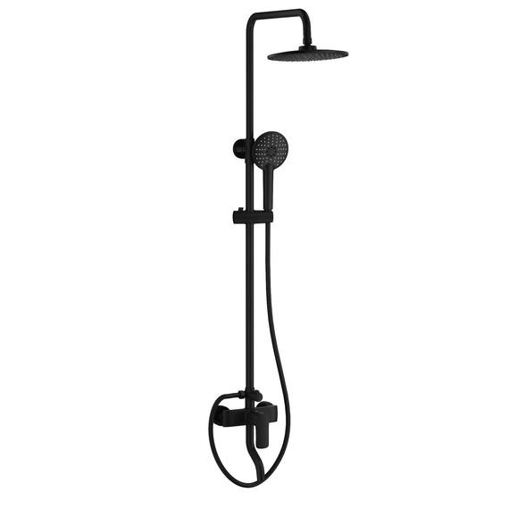 Душевая стойка Wonzon & Woghand Line WW-AE3354-MB, чёрный матовый фото 