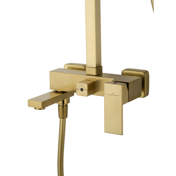 Душевая стойка Wonzon & Woghand Cube WW-88739016-BG, золото брашированное фото 3