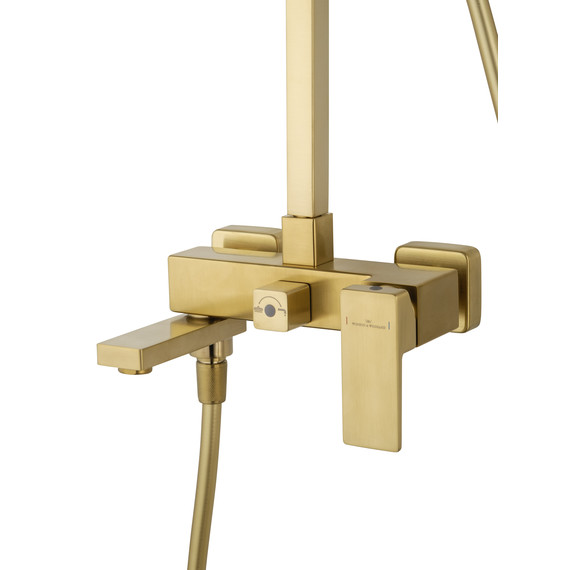 Душевая стойка Wonzon & Woghand Cube 2.0 WW-88047068-BG, золото брашированное фото 3