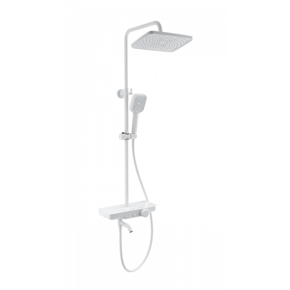 Душевая стойка с термостатом Wonzon & Woghand WW-B3099-A-MW, белый матовый фото 
