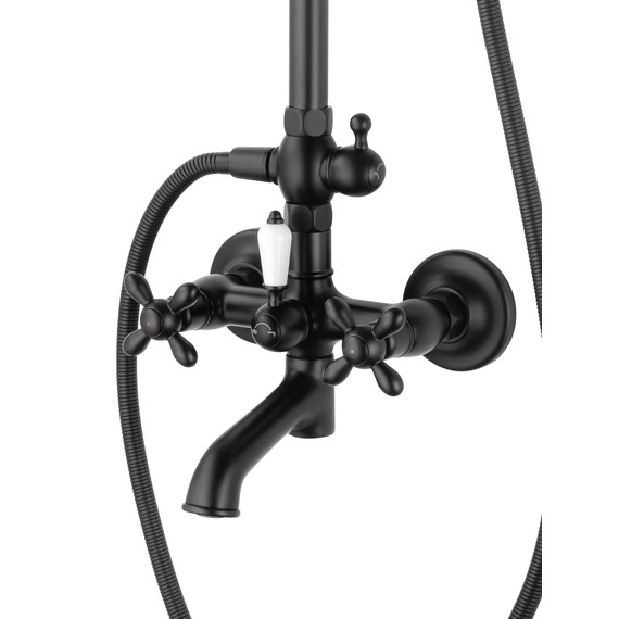 Душевая стойка Wonzon & Woghand Retro WW-88739020-MB, чёрный матовый фото 3