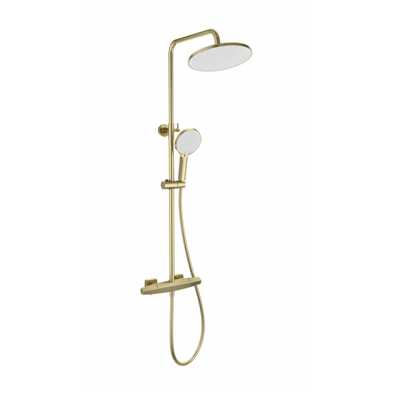 Душевая стойка с термостатом Wonzon & Woghand Neo WW-B3045-A-BG, золото брашированное фото 