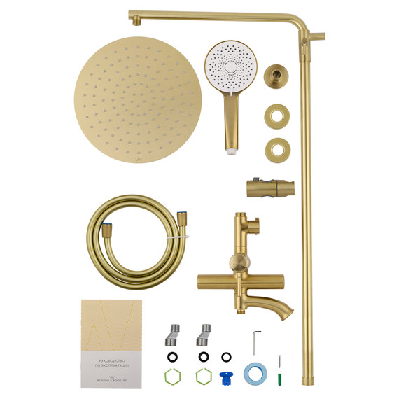Душевая стойка Wonzon & Woghand Tor WW-88047073-BG, золото брашированное фото 7