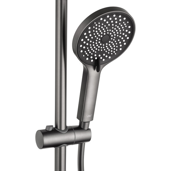 Душевая стойка с термостатом Wonzon & Woghand The one WW-B3094-BGG, тёмный графит брашированный фото 4
