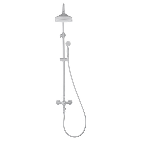 Душевая стойка с термостатом Wonzon & Woghand Retro WW-B3041-MW, белый матовый фото 2