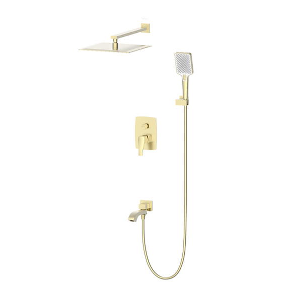 Душевая система для ванны Wonzon & Woghand Flex WW-88939072-BG, золото брашированное фото 