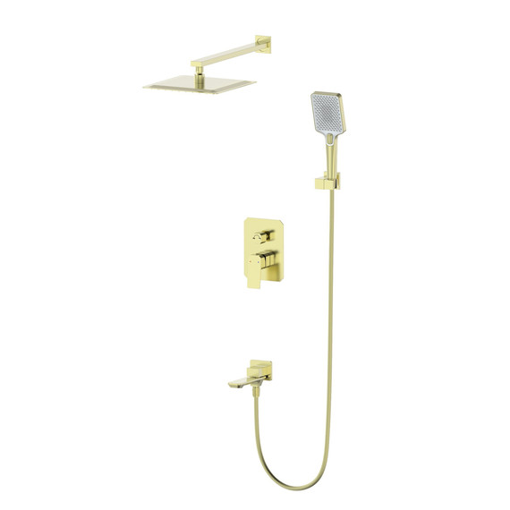 Душевая система для ванны Wonzon & Woghand Diamond WW-88939011-BG, золото брашированное фото 
