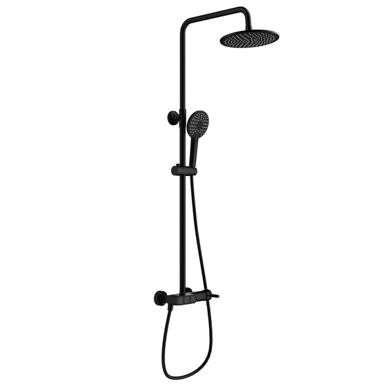 Душевая стойка Wonzon & Woghand Muse WW-A30653-MB, чёрный матовый фото 