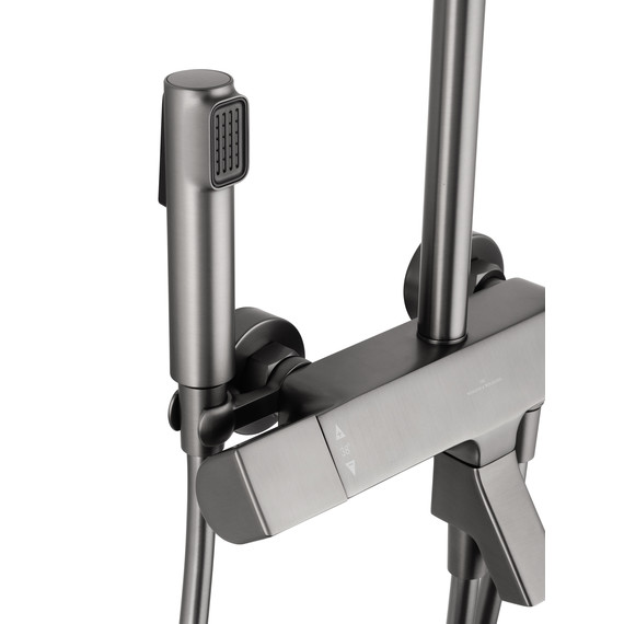 Душевая стойка с термостатом Wonzon & Woghand The one WW-B3094-BGG, тёмный графит брашированный фото 2