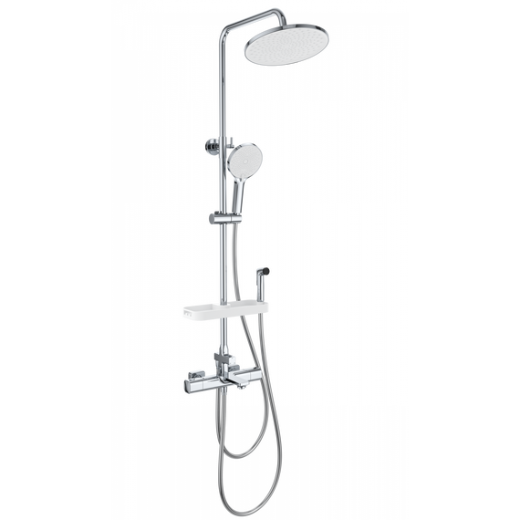 Душевая стойка с термостатом и гигиеническим душем Wonzon & Woghand Solid WW-C3011-A1-CR фото 