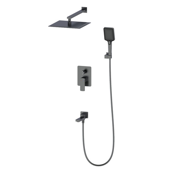 Душевая система для ванны Wonzon & Woghand Edge WW-88939003-BGM, тёмный графит брашированный фото 