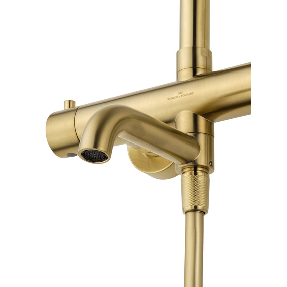 Душевая стойка с термостатом Wonzon & Woghand Stick WW-88739903-BG, золото брашированное фото 3