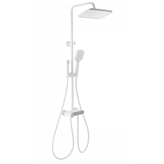 Душевая стойка с термостатом Wonzon & Woghand Muse WW-B3112-MW, белый матовый фото 