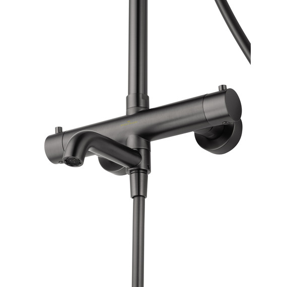 Душевая стойка с термостатом Wonzon & Woghand Stick WW-88739903-BGM, тёмный графит брашированный фото 4