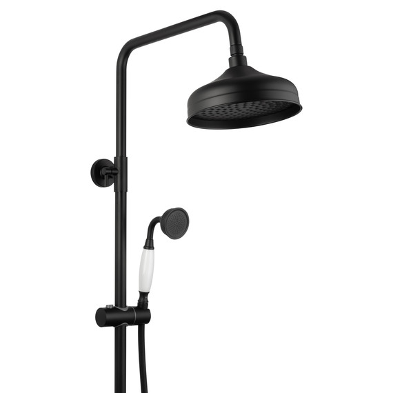 Душевая стойка с термостатом Wonzon & Woghand Retro WW-B3041-MB, чёрный матовый фото 5