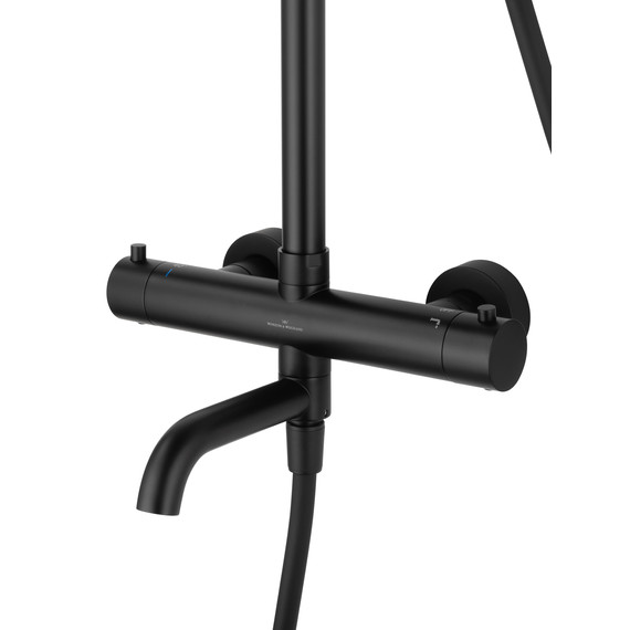 Душевая стойка с термостатом Wonzon & Woghand Stick WW-88739903-MB, чёрный матовый фото 3