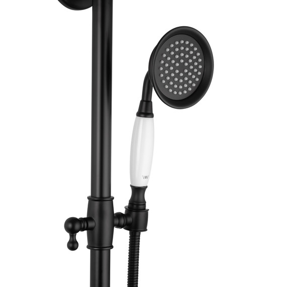 Душевая стойка Wonzon & Woghand Retro WW-88739020-MB, чёрный матовый фото 6