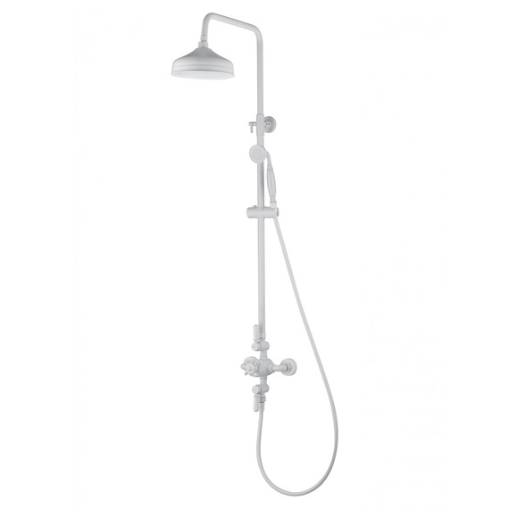 Душевая стойка с термостатом Wonzon & Woghand Retro WW-B3041-MW, белый матовый фото 