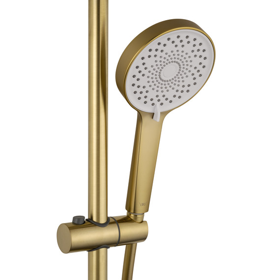 Душевая стойка с термостатом Wonzon & Woghand Stick WW-88739903-BG, золото брашированное фото 5