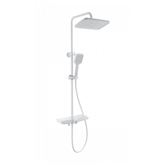 Душевая стойка с термостатом Wonzon & Woghand ThermoKlick WW-B3098-A-MW, белый матовый фото 