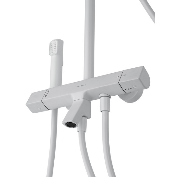 Душевая стойка с термостатом Wonzon & Woghand The one WW-B3094-MW, белый матовый фото 4