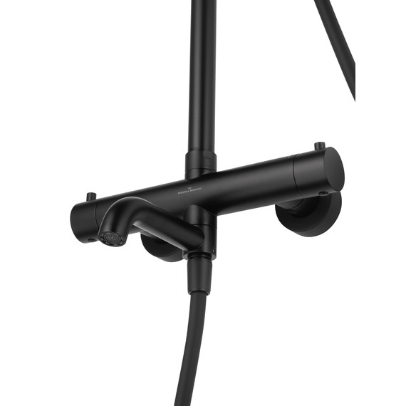 Душевая стойка с термостатом Wonzon & Woghand Stick WW-88739903-MB, чёрный матовый фото 4
