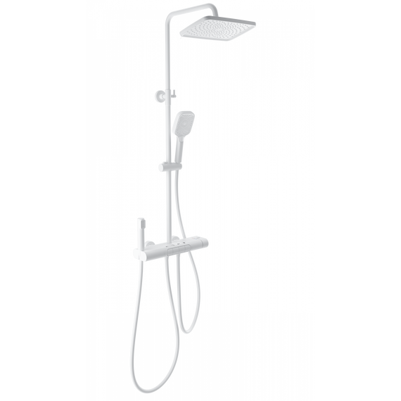 Душевая стойка с термостатом Wonzon & Woghand Muse WW-B4129-MW, белый матовый фото 