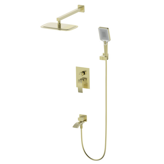 Душевая система для ванны Wonzon & Woghand Fit WW-88939009A-BG, золото брашированное фото 