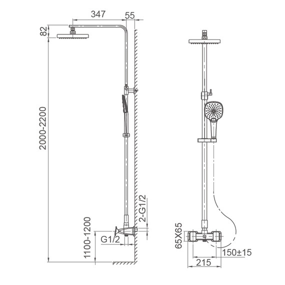 Душевая стойка Wonzon & Woghand Shakespeare WW-654602-CR фото 8