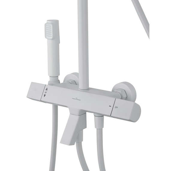 Душевая стойка с термостатом Wonzon & Woghand The one WW-B3094-MW, белый матовый фото 3