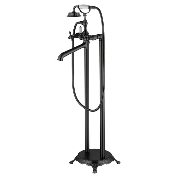 Смеситель для ванны напольный Wonzon & Woghand Retro WW-88649020-BGM, тёмный графит фото 