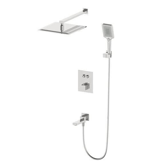 Душевая система для ванны с термостатом Wonzon & Woghand WW-88929003-BN, никель брашированный фото 