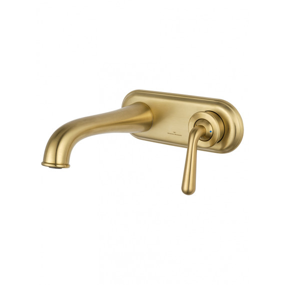 Смеситель для раковины настенный Wonzon & Woghand Steam WW-88869008-BG (со скрытой частью) золото фото 