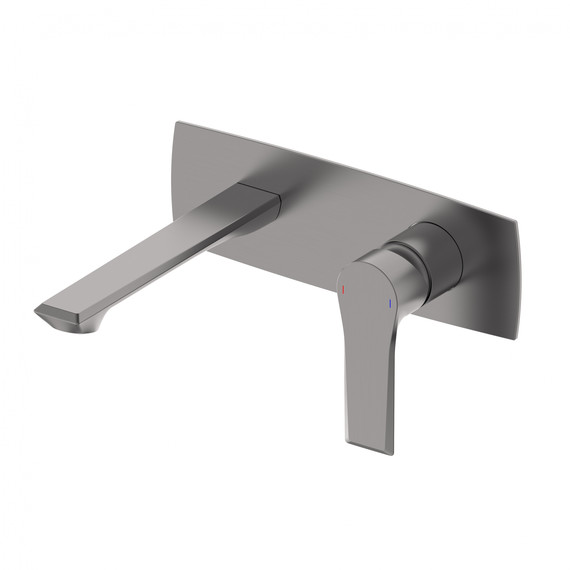 Смеситель для раковины настенный Wonzon & Woghand Brilliant WW-88869079-BGM (со скрытой частью) тёмный графит фото 