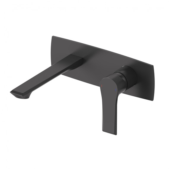 Смеситель для раковины настенный Wonzon & Woghand Brilliant WW-88869079-MB (со скрытой частью) чёрный фото 