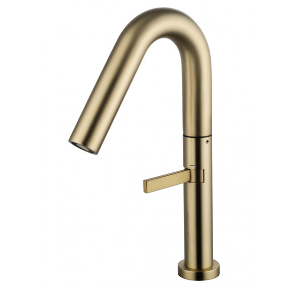 Смеситель для раковины высокий Wonzon & Woghand WW-6068-BG, золото фото 