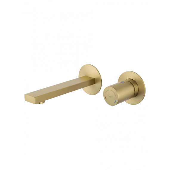 Смеситель для раковины настенный Wonzon & Woghand WW-105-BG (со скрытой частью) золото фото 