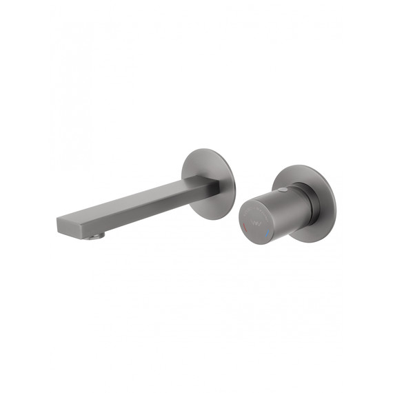 Смеситель для раковины настенный Wonzon & Woghand WW-105-BGG (со скрытой частью) тёмный графит фото 