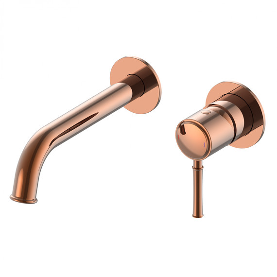 Смеситель для раковины настенный Wonzon & Woghand Tor WW-88869073-RG (со скрытой частью) розовое золото фото 