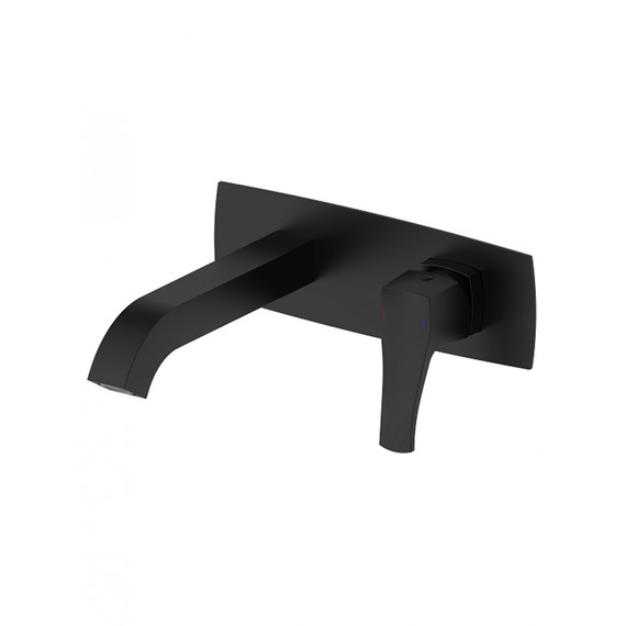 Смеситель для раковины настенный Wonzon & Woghand Flex WW-88869072-MB (со скрытой частью) чёрный фото 