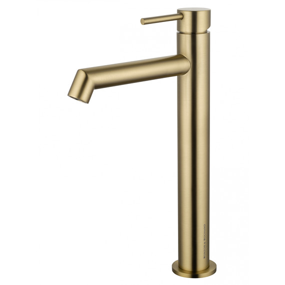 Смеситель для раковины высокий Wonzon & Woghand WW-H1064-BG, золото фото 