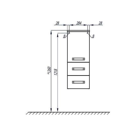 Пенал подвесной Акватон Америна 35 см с корзиной 1A135203AM010 - 4 Пенал подвесной Акватон Америна 35 см с корзиной 1A135203AM010 фото 4