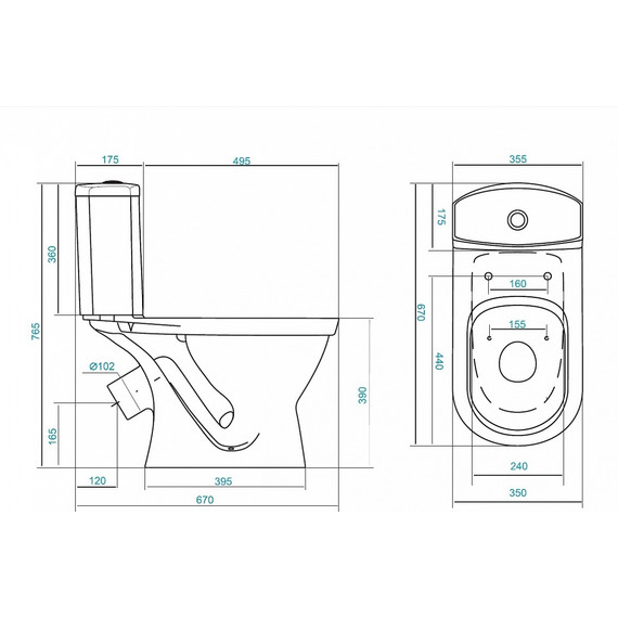 Унитаз-компакт Santek Алькор 1.WH30.2.196 с крышкой полипропилен - 4 Унитаз-компакт Santek Алькор 1.WH30.2.196 с крышкой полипропилен фото 4