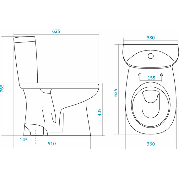 Унитаз-компакт Santek Анимо 1.WH30.2.133 с крышкой дюропласт фото 2