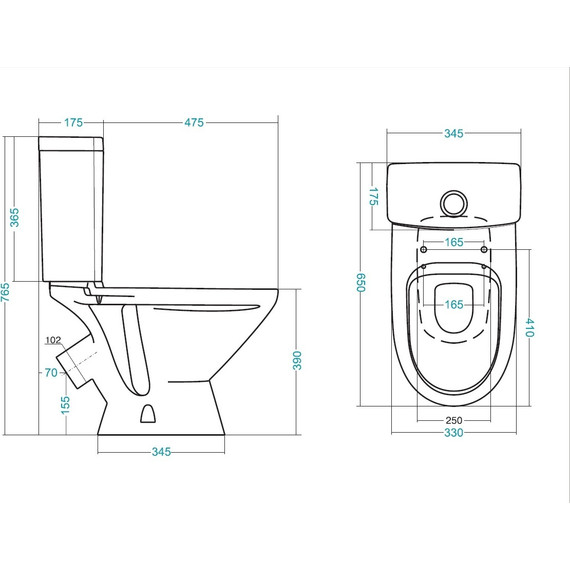 Унитаз-компакт Santek Лига 1.WH30.2.197 с крышкой полипропилен - 3 Унитаз-компакт Santek Лига 1.WH30.2.197 с крышкой полипропилен фото 3
