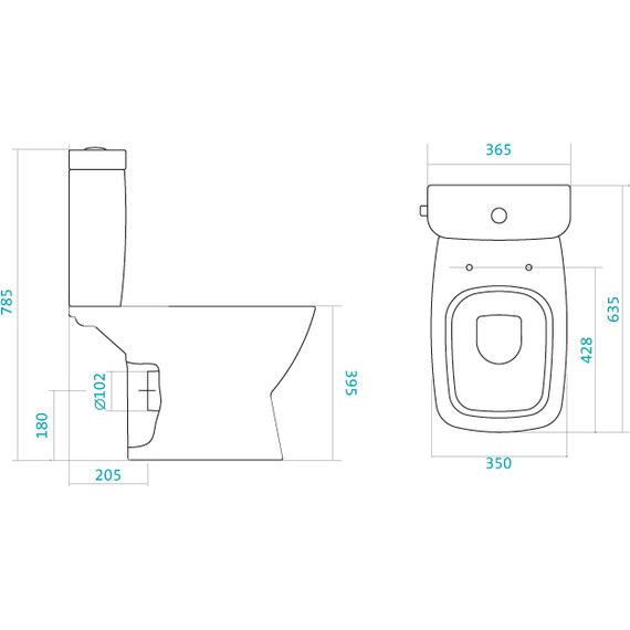 Унитаз-компакт Santek Нео 1.WH30.2.187 с крышкой дюропласт фото 4